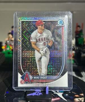 2025 Bowman Chrome #27 Mike Trout Mojo Refractor